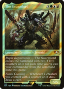 The Swarmlord (Display Commander) (Surge Foil) - Thick Stock (40K-180) [Warhammer 40,000 Commander] Foil