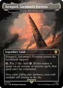 Isengard, Saruman's Fortress - Boseiju, Who Shelters All (LTC-359) (Borderless) [Tales of Middle-earth Commander] Foil
