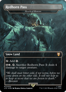 Redhorn Pass - Mouth of Ronom (Surge Foil) (LTC-400) (Borderless) [Tales of Middle-earth Commander] Foil