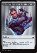 Kaito, Cunning Infiltrator Emblem (TFDN-024) [Foundations Tokens] Foil