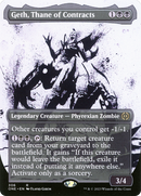 Geth, Thane of Contracts (Showcase) (ONE-306) (Borderless) [Phyrexia: All Will Be One] Foil