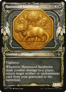 Harnessed Snubhorn (Showcase) (MAT-053) [March of the Machine: The Aftermath]