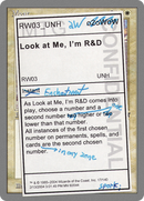 Look at Me, I'm R&D (UNH-017) [Unhinged]