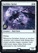 Jackdaw Savior (PRE-018) [Bloomburrow Promos] Foil