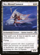 Sky-Blessed Samurai (NEO-037) [Kamigawa: Neon Dynasty] Foil