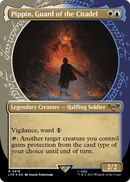 Pippin, Guard of the Citadel (Showcase) (Surge Foil) (LTR-818) (Borderless) [The Lord of the Rings: Tales of Middle-earth] Foil