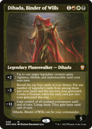 Dihada, Binder of Wills (Display Commander) - Thick Stock (DMC-049) [Dominaria United Commander] Foil