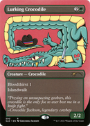 Lurking Crocodile (SLD-590) (Borderless) [Secret Lair Drop] Etched Foil
