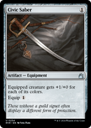 Civic Saber (RVR-254) [Ravnica Remastered] Foil