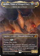 Rodan, Titan of Winged Fury - Vadrok, Apex of Thunder (IKO-383) (Borderless) [Ikoria: Lair of Behemoths] Foil