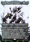 Geth, Thane of Contracts (Showcase) (Step-and-Compleat Foil) (ONE-438) (Borderless) [Phyrexia: All Will Be One] Foil