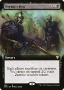 Necrotic Hex (Extended Art) (CMR-649) [Commander Legends] Foil