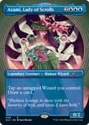 Azami, Lady of Scrolls (Borderless) (SLD-1106) (Borderless) [Secret Lair Drop] Foil