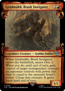 Grishnakh, Brash Instigator (Showcase Scrolls) (LTR-585) [The Lord of the Rings: Tales of Middle-earth] Foil