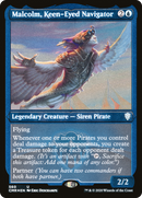Malcolm, Keen-Eyed Navigator (Foil Etched) (CMR-560) [Commander Legends] Etched Foil