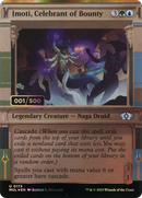 Imoti, Celebrant of Bounty (Serial Numbered) (MUL-173) (Showcase) (Borderless) [Multiverse Legends] Foil