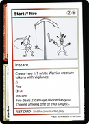 Start // Fire (No PW Symbol) (CMB1-101) [Mystery Booster Playtest Cards 2021]