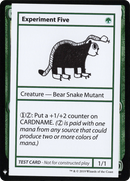 Experiment Five (CMB1-073) [Mystery Booster Playtest Cards 2019]