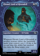 Elrond, Lord of Rivendell (Showcase) (Surge Foil) (LTR-799) (Borderless) [The Lord of the Rings: Tales of Middle-earth] Foil