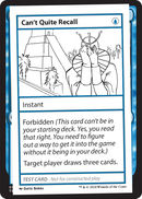 Can't Quite Recall [Mystery Booster 2]