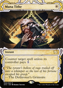 Mana Tithe (STA-008) (Showcase) (Borderless) [Strixhaven Mystical Archive] Etched Foil