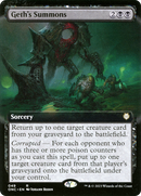 Geth's Summons (Extended Art) (ONC-049) [Phyrexia: All Will Be One Commander] Foil