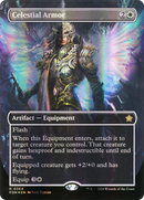 Celestial Armor (Borderless) (Mana Foil) (FDN-364) [Foundations] Foil