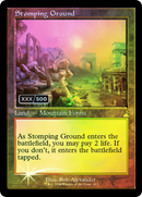 Stomping Ground (Retro Frame) (Serial Numbered) (RVR-413) [Ravnica Remastered] Foil