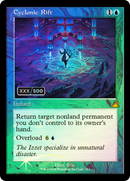 Cyclonic Rift (Retro Frame) (Serial Numbered) (RVR-313) [Ravnica Remastered] Foil
