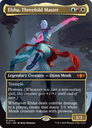 Elsha, Threefold Master (Borderless) (TDC-002) [Commander: Tarkir: Dragonstorm]
