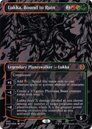 Lukka, Bound to Ruin (Oil Slick Raised Foil) (ONE-363) (Borderless) [Phyrexia: All Will Be One] Foil