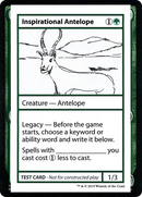Inspirational Antelope (No PW Symbol) (CMB1-078) [Mystery Booster Playtest Cards 2021]