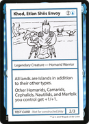 Khod, Etlan Shiis Envoy (No PW Symbol) (CMB1-024) [Mystery Booster Playtest Cards 2021]