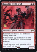 Razorkin Needlehead (PRE-153) [Duskmourn: House of Horror Promos] Foil