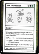 Pick Your Poison (CMB1-097) [Mystery Booster Playtest Cards 2019]