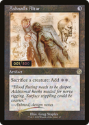 Ashnod's Altar (Schematic) (Serial Numbered) (BRR-067) [The Brothers' War Retro Artifacts] Foil