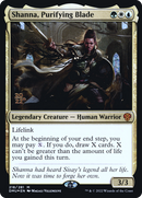 Shanna, Purifying Blade (PRE-218) [Dominaria United Promos] Foil