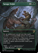 Savage Order (Borderless) (REX-006) [Jurassic World Collection] Foil