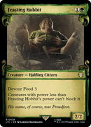 Feasting Hobbit (Showcase Scrolls) (LTC-439) [Tales of Middle-earth Commander] Foil