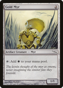 Gold Myr (MRD-180) [Mirrodin] Foil