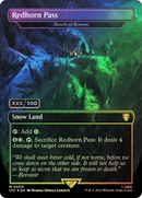 Redhorn Pass - Mouth of Ronom (Serial Numbered) (LTC-400) (Borderless) [Tales of Middle-earth Commander] Foil