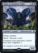 Maha, Its Feathers Night (PRE-100) [Bloomburrow Promos] Foil