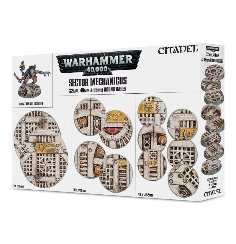 40K: Sector Mechanicus Bases - 32mm, 40mm & 65mm Round