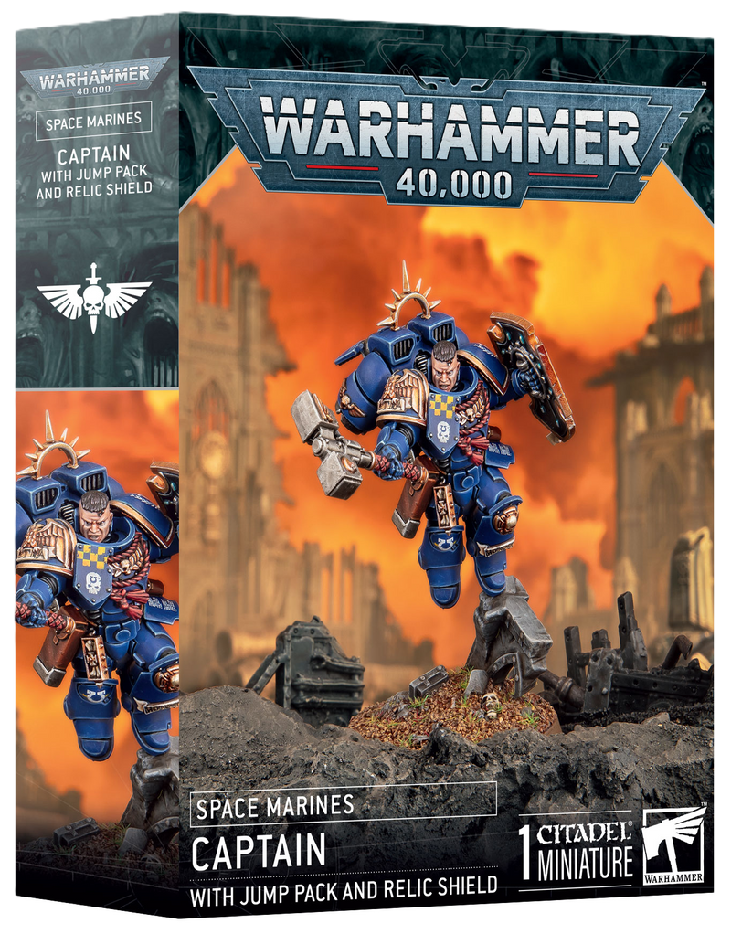 Space Marines: Captain with Jump Pack and Relic Shield