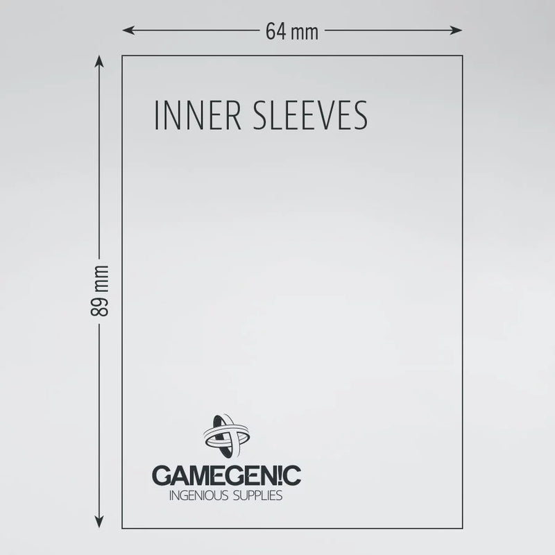 GAMEGENIC: Prime Double Sleeving Clear / Black (2x100)