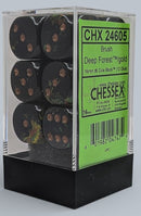 Chessex Dice: Deep Forest Gold 12D6