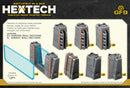 Battletech Terrain: Hextech Trinity City - Energy Walls (Grey/Blue)