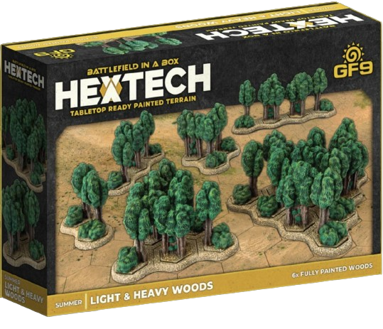 Battletech Terrain: HEXTECH Summer: Light & Heavy Woods [JUNE 2024]