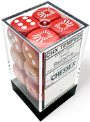 Chessex Dice: Imperial Japanese War Dice Opaque Red/White 12D6 16mm Dice