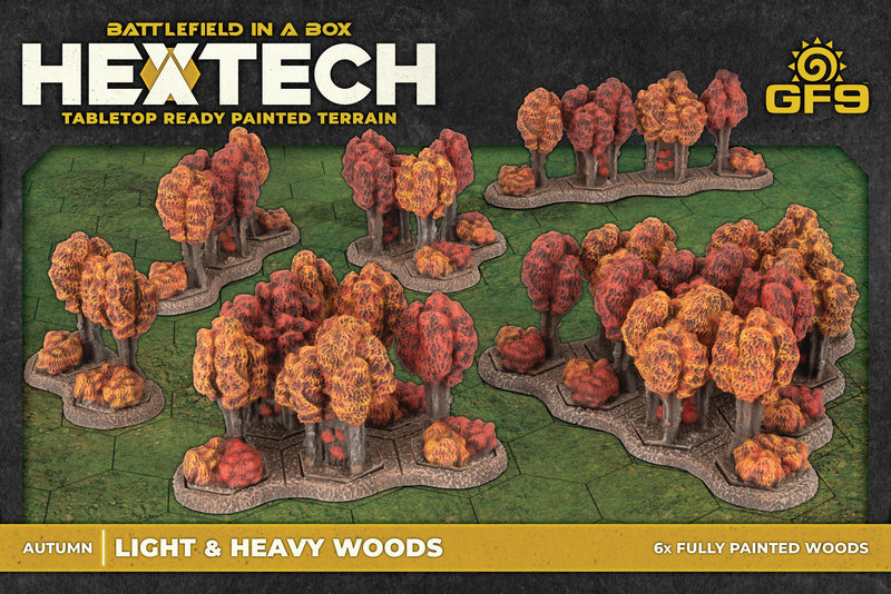 Fall Table Battletech Battletech Terrain: HEXTECH Autumn: Light & Heavy Woods